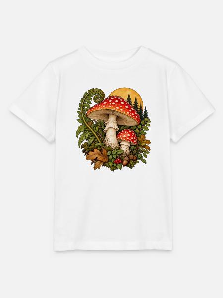 Fliegenpilz im Märchenwald - Stanley/Stella Kinder T-Shirt MINI CREATOR - Weiß