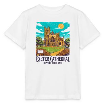 City Vintage Exeter Cathedral Devon England Sept - Stanley/Stella Kinder T-Shirt MINI CREATOR  - Weiß - Vorne - Maike (125cm)
