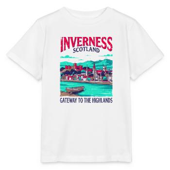 City Inverness Scotland Gateway To The Highlands - Stanley/Stella Kinder T-Shirt MINI CREATOR  - Weiß - Vorne - Maike (125cm)