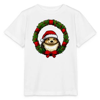 Igel Christmas - Stanley/Stella Kinder T-Shirt MINI CREATOR  - Weiß - Vorne - Maike (125cm)