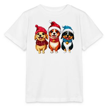 Hunde Weihnachten - Stanley/Stella Kinder T-Shirt MINI CREATOR  - Weiß - Vorne - Maike (125cm)