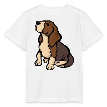 Beagle-Porträt in warmen Tönen - Stanley/Stella Kinder T-Shirt MINI CREATOR  - Weiß - Vorne - Maike (125cm)