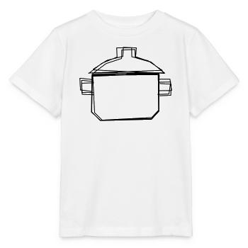 Kochtopf handgezeichnet - Stanley/Stella Kinder T-Shirt MINI CREATOR  - Weiß - Vorne - Maike (125cm)