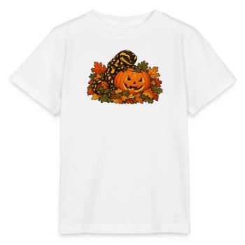 Salamander am Kürbis - Stanley/Stella Kinder T-Shirt MINI CREATOR  - Weiß - Vorne - Maike (125cm)