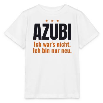 Azubi – Ich war's nicht. Ich bin nur neu - Stanley/Stella Kinder T-Shirt MINI CREATOR  - Weiß - Vorne - Maike (125cm)