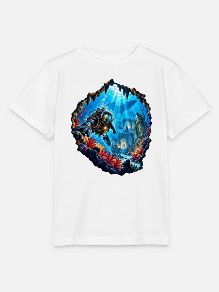 Taucher Unterwasserruinen Expedition Tauchen - Stanley/Stella Kinder T-Shirt MINI CREATOR - Weiß
