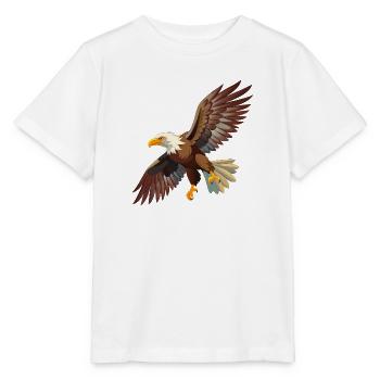 Fliegender Weißkopfseeadler - Stanley/Stella Kinder T-Shirt MINI CREATOR  - Weiß - Vorne - Maike (125cm)