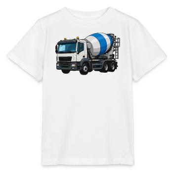 Betonmischer Lastwagen Design - Stanley/Stella Kinder T-Shirt MINI CREATOR  - Weiß - Vorne - Maike (125cm)
