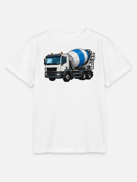 Betonmischer Lastwagen Design - Stanley/Stella Kinder T-Shirt MINI CREATOR - Weiß