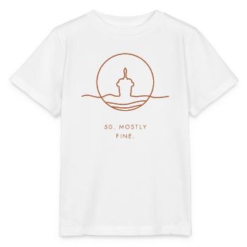 50. Geburtstagsgeschenk – 50. Meistens in Ordnung. - Stanley/Stella Kinder T-Shirt MINI CREATOR  - Weiß - Vorne - Maike (125cm)