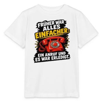 Telefon Formular Bürokratie - Stanley/Stella Kinder T-Shirt MINI CREATOR  - Weiß - Vorne - Maike (125cm)