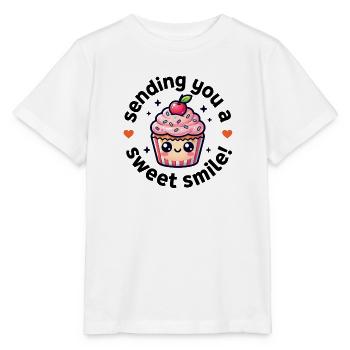 Kawaii Cupcake Always Keep A Sweet Smile Geschenk - Stanley/Stella Kinder T-Shirt MINI CREATOR  - Weiß - Vorne - Maike (125cm)
