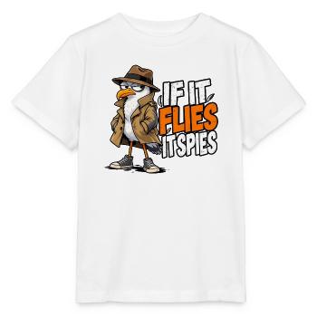 Spy Seagull Noir - Stanley/Stella Kinder T-Shirt MINI CREATOR  - Weiß - Vorne - Maike (125cm)