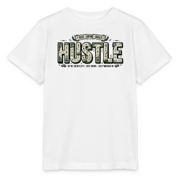 Hustle-Banknoten-Mosaik - Stanley/Stella Kinder T-Shirt MINI CREATOR  - Weiß - Vorne - Maike (125cm)