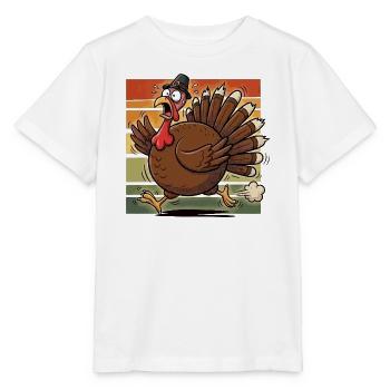 Truthahn mit Hut - Stanley/Stella Kinder T-Shirt MINI CREATOR  - Weiß - Vorne - Maike (125cm)