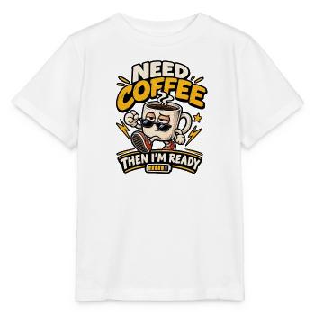 Kaffee Energie - Stanley/Stella Kinder T-Shirt MINI CREATOR  - Weiß - Vorne - Maike (125cm)
