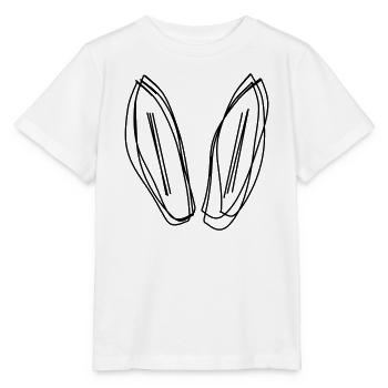 Hasenohren handgezeichnet - Stanley/Stella Kinder T-Shirt MINI CREATOR  - Weiß - Vorne - Maike (125cm)