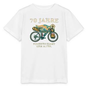 70 Jahre Fernweh Fahrrad - Stanley/Stella Kinder T-Shirt MINI CREATOR  - Weiß - Vorne - Maike (125cm)
