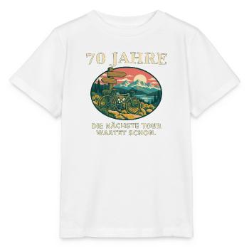 70 Jahre: Nächste Tour Wartet Schon - Stanley/Stella Kinder T-Shirt MINI CREATOR  - Weiß - Vorne - Maike (125cm)
