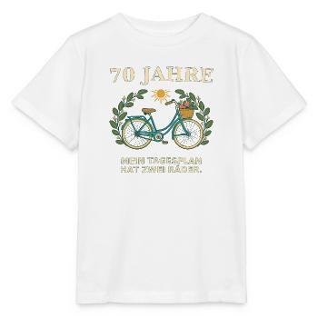 70 Jahre Fahrrad Tagesplan - Stanley/Stella Kinder T-Shirt MINI CREATOR  - Weiß - Vorne - Maike (125cm)