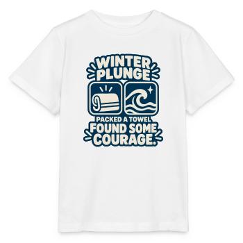 Winter Sprung Kaltwasser-challenge Schwimmfinisher - Stanley/Stella Kinder T-Shirt MINI CREATOR  - Weiß - Vorne - Maike (125cm)