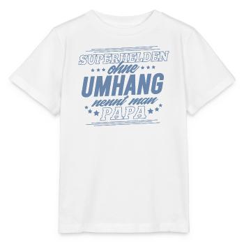 Superhelden ohne Umhang nennt man Papa - Stanley/Stella Kinder T-Shirt MINI CREATOR  - Weiß - Vorne - Maike (125cm)