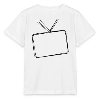 Fernseher handgezeichnet - Stanley/Stella Kinder T-Shirt MINI CREATOR  - Weiß - Vorne - Maike (125cm)