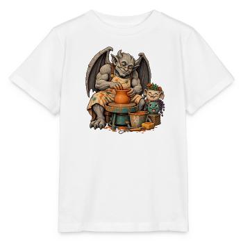 Gargoyle töpfert an der Drehscheibe - Stanley/Stella Kinder T-Shirt MINI CREATOR  - Weiß - Vorne - Maike (125cm)