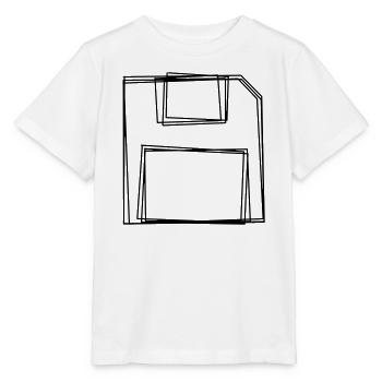 Diskette handgezeichnet - Stanley/Stella Kinder T-Shirt MINI CREATOR  - Weiß - Vorne - Maike (125cm)