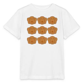 Süßes Dackel-Hundegesicht - Stanley/Stella Kinder T-Shirt MINI CREATOR  - Weiß - Vorne - Maike (125cm)