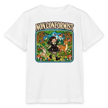 Nonkonformistische Wald-Lolita - Stanley/Stella Kinder T-Shirt MINI CREATOR  - Weiß - Vorne - Maike (125cm)
