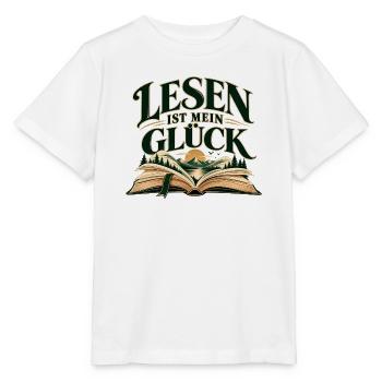 Lesen ist mein Glück Geschenktipp für Leseratten - Stanley/Stella Kinder T-Shirt MINI CREATOR  - Weiß - Vorne - Maike (125cm)