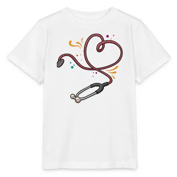 Nurse Life Stethoskop - Stanley/Stella Kinder T-Shirt MINI CREATOR  - Weiß - Vorne - Maike (125cm)