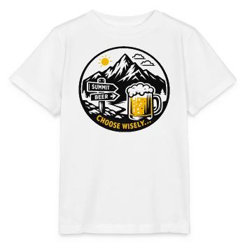 Bier am Berggipfel - Stanley/Stella Kinder T-Shirt MINI CREATOR  - Weiß - Vorne - Maike (125cm)