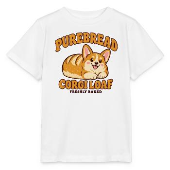 PureBread Corgi Laib Illustration - Stanley/Stella Kinder T-Shirt MINI CREATOR  - Weiß - Vorne - Maike (125cm)
