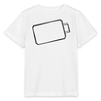 Batterie handgezeichnet - Stanley/Stella Kinder T-Shirt MINI CREATOR  - Weiß - Vorne - Maike (125cm)
