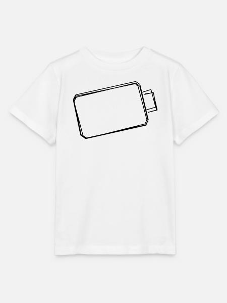 Batterie handgezeichnet - Stanley/Stella Kinder T-Shirt MINI CREATOR  - Weiß