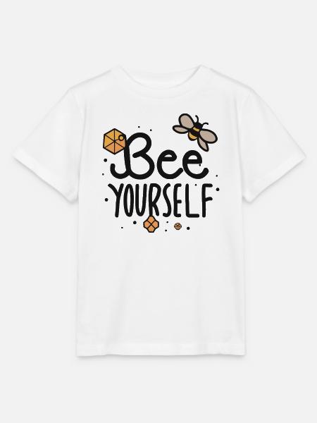 Biene dich selbst - Stanley/Stella Kinder T-Shirt MINI CREATOR  - Weiß