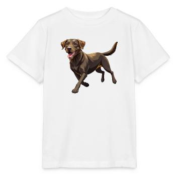 Labrador Retriever Hundelauf - Stanley/Stella Kinder T-Shirt MINI CREATOR  - Weiß - Vorne - Maike (125cm)