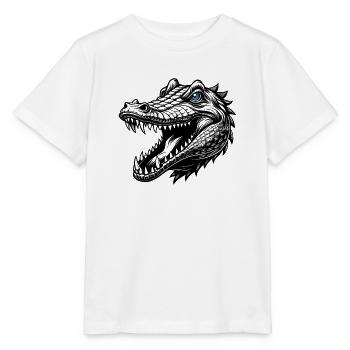 Krokodil - Stanley/Stella Kinder T-Shirt MINI CREATOR  - Weiß - Vorne - Maike (125cm)
