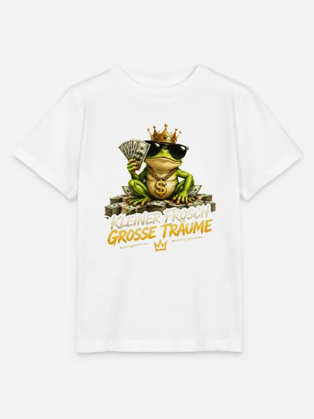 Kleiner Frosch Große Träume - Stanley/Stella Kinder T-Shirt MINI CREATOR - Weiß