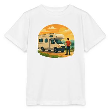 Geschenk zur ersten Tour im Wohnmobil - Stanley/Stella Kinder T-Shirt MINI CREATOR  - Weiß - Vorne - Maike (125cm)