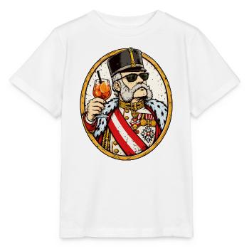 Kaiser Franz Joseph mit Sonnenbrille – K&K - Stanley/Stella Kinder T-Shirt MINI CREATOR  - Weiß - Vorne - Maike (125cm)