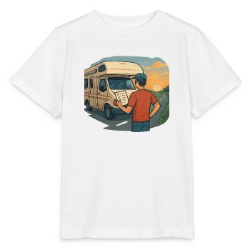 Geschenk für Wohnmobil-Neulinge zur ersten Tour - Stanley/Stella Kinder T-Shirt MINI CREATOR  - Weiß - Vorne - Maike (125cm)