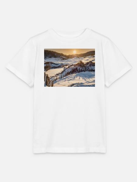 Sonnenaufgang in der Winterlandschaft - Stanley/Stella Kinder T-Shirt MINI CREATOR - Weiß