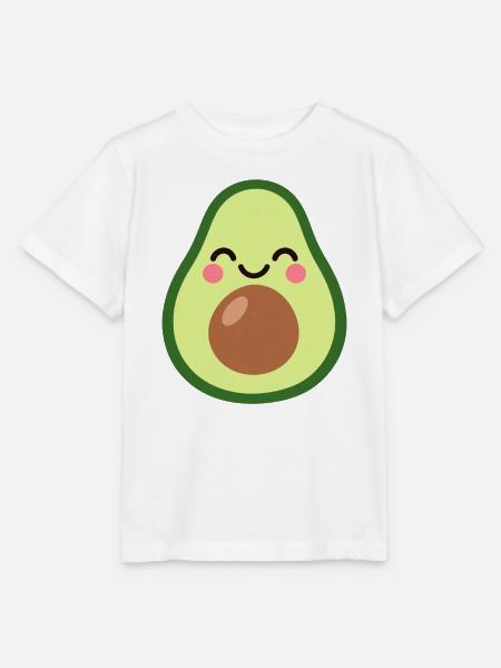lachende Avocado - Stanley/Stella Kinder T-Shirt MINI CREATOR  - Weiß