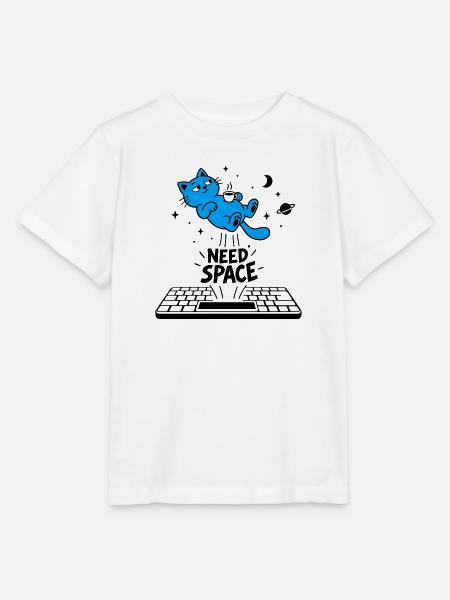 Geek-Humor-Katze – Brauche Abstand - Stanley/Stella Kinder T-Shirt MINI CREATOR  - Weiß