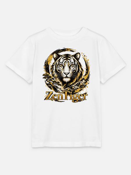 ZenTiger: Goldene Tigerlandschaft - Stanley/Stella Kinder T-Shirt MINI CREATOR - Weiß