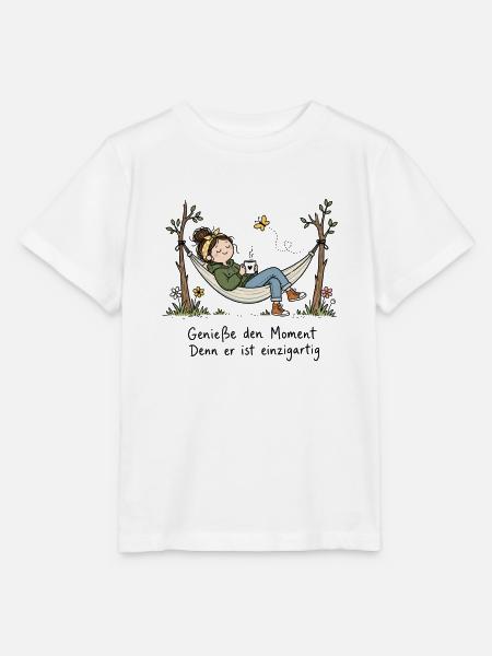 Genieße den Moment Einzigartig Hängematte - Stanley/Stella Kinder T-Shirt MINI CREATOR  - Weiß