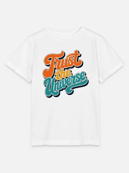 Vertraue dem Universum - Stanley/Stella Kinder T-Shirt MINI CREATOR  - Weiß